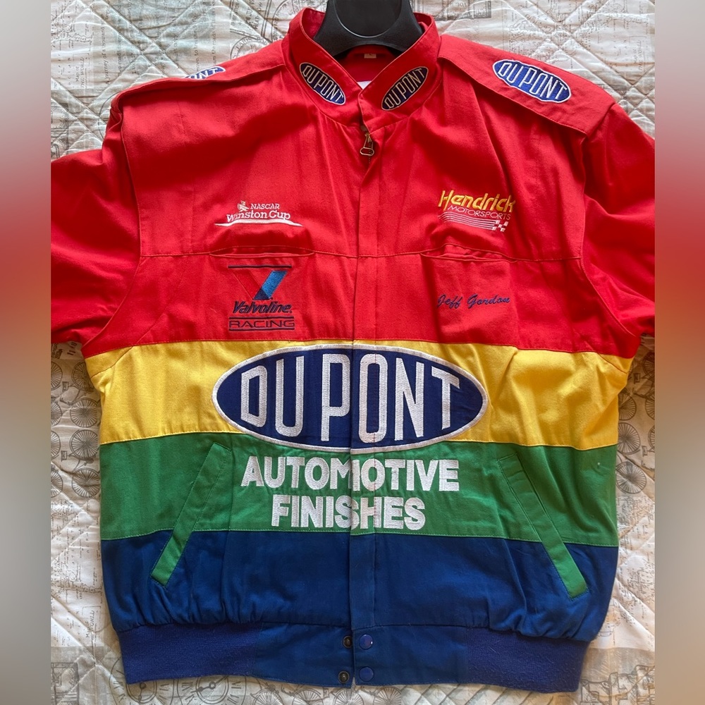 NASCAR DuPont Rainbow Jeff Gordon Race Jacket. 1st Edition. Vintage.
